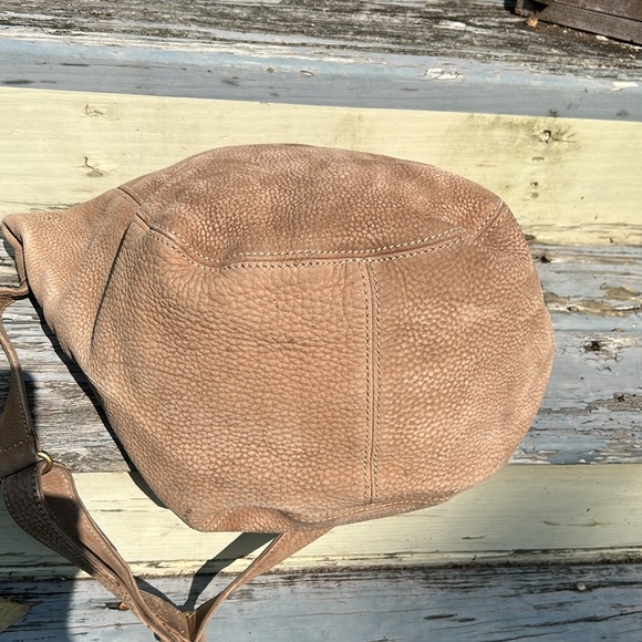 Coach Y2K Vintage Pebbled Leather Tan Tote Hobo Boho Hippie NuBuck Suede Handbag - Picture 11 of 16
